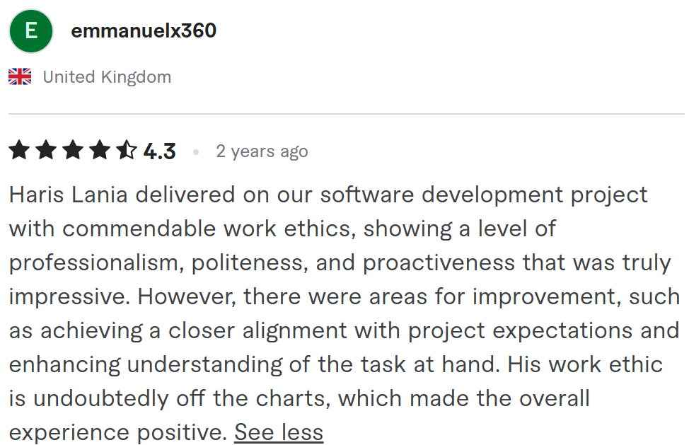 Client review screenshot 1